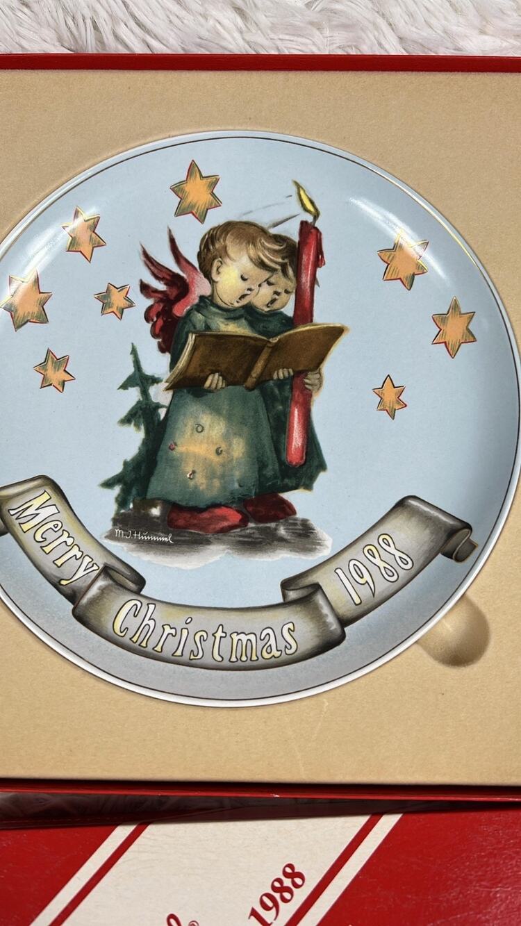 VTG MJ Hummel Angel Duet H-411 Christmas Decorative Plate 1988 Goebel W. Germany